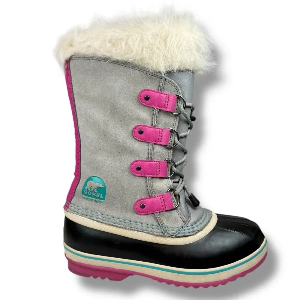 Sorel Joan of Arctic Waterproof Suede Snow Boots Faux Fur Size 5 Cozy Wintercore